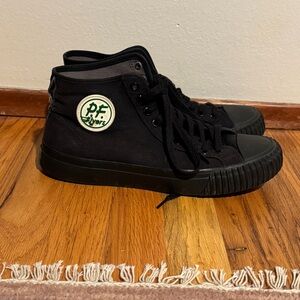 PF Flyers Black Sandlot High-Top Sneakers